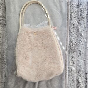 Victoria's Secret Cream Plush Tote Bag